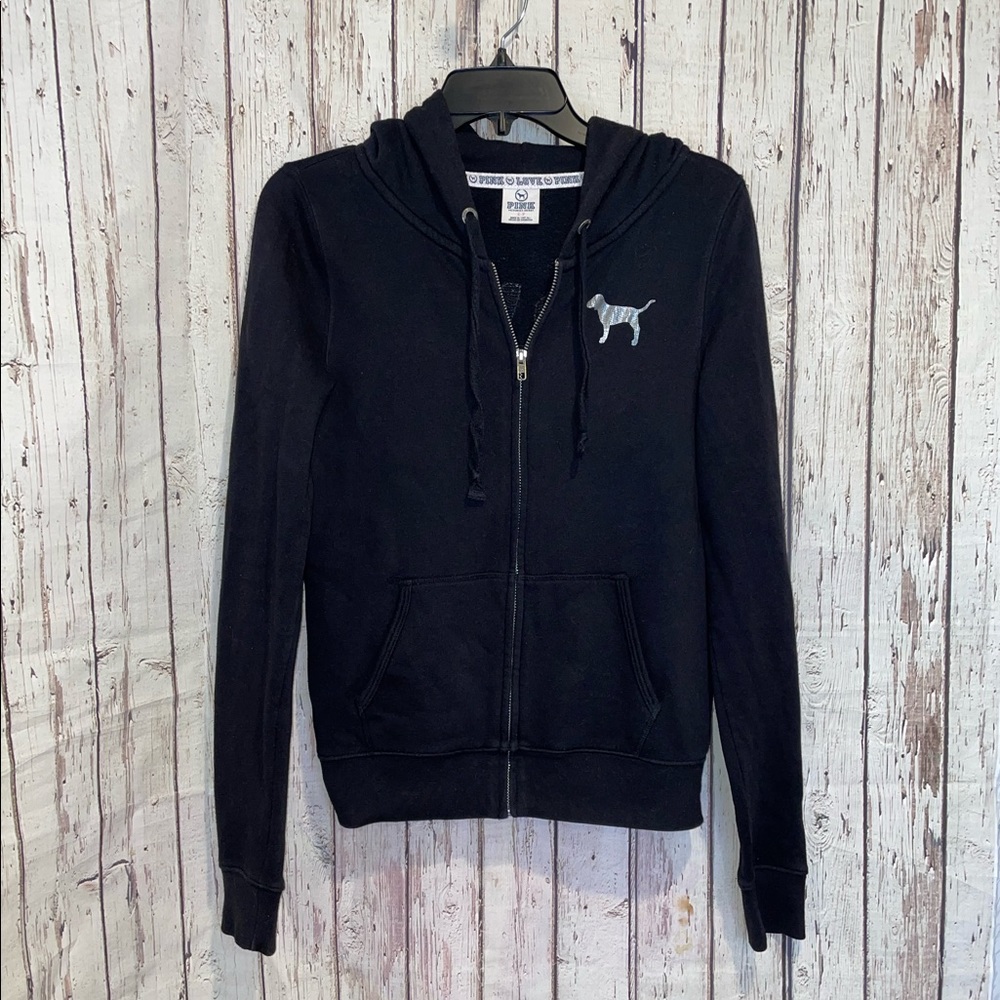 Love Pink bling zip up sweater